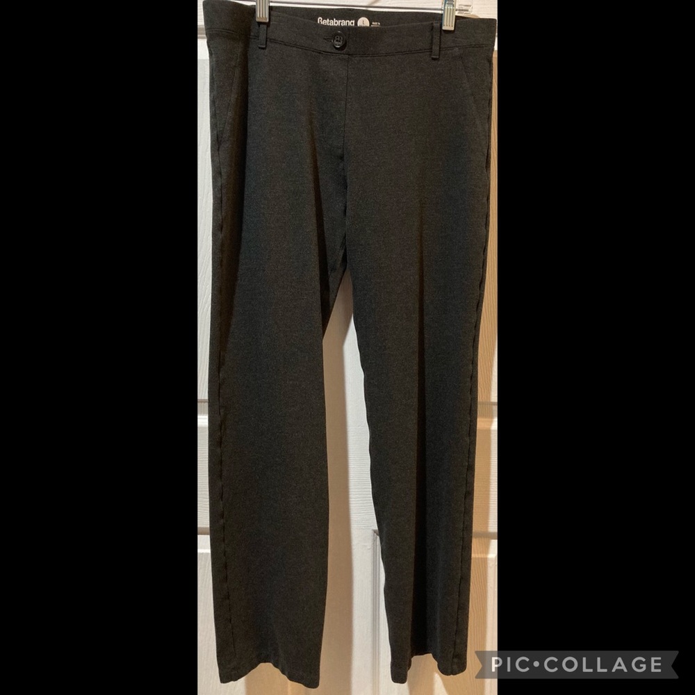 BETABRAND bootcut Dress Yoga Pant Classic in dark gray Sz Large Petite
